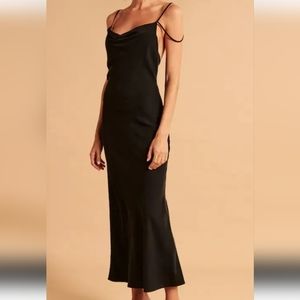 Abercrombie & Fitch Cowl Neck Slip Maxi Dress